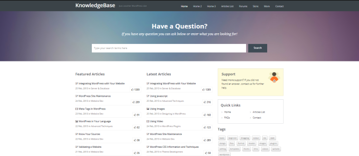 Knowledge Base website