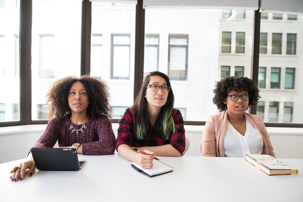 three female software developers