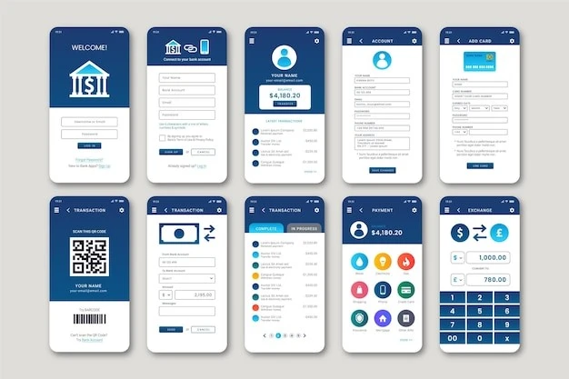 Banking app complete mockups