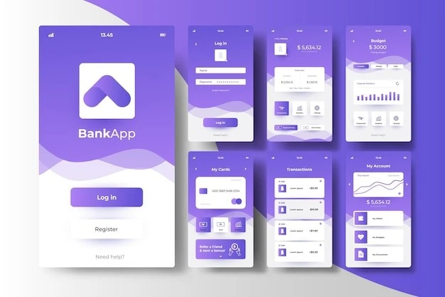 Banking app mockups
