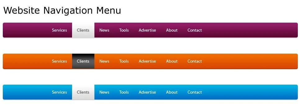 Website navigation menu