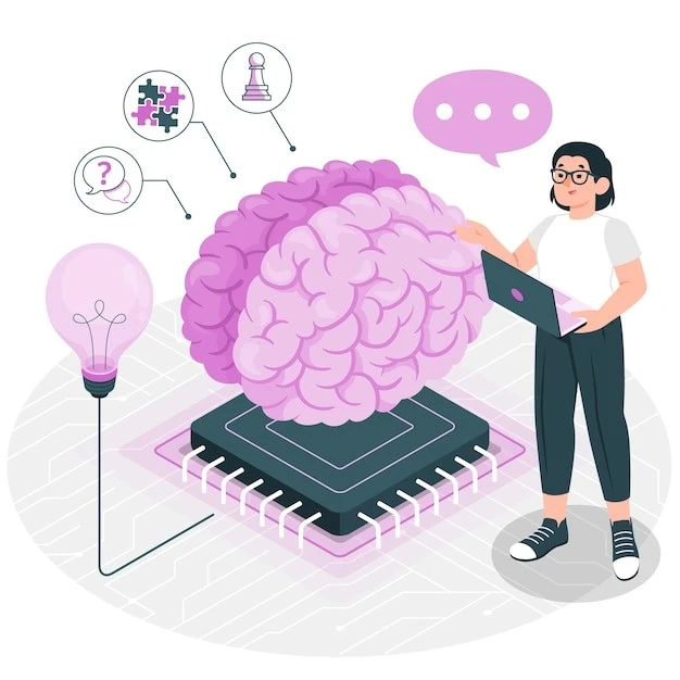 Machine learning software development illustration