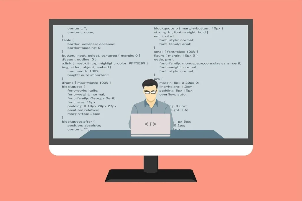 Software tester working illustration