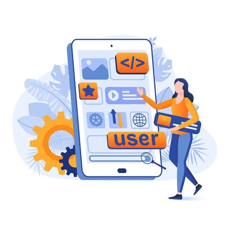 Cross-platform app development illustration