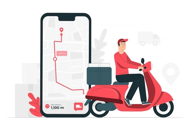 Food delivery app mockup
