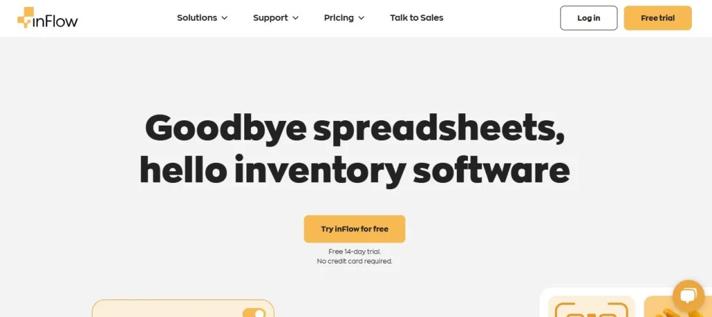 Inflow webpage