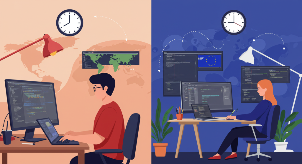 developers different timezones